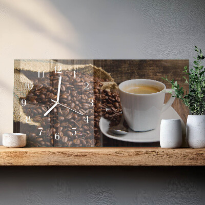 Horizontal wall clock Coffee