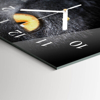 Horizontal wall clock Cat