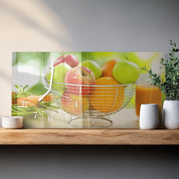 Horizontal wall clock Fruit and juice