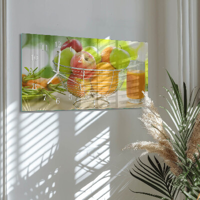 Horizontal wall clock Fruit and juice