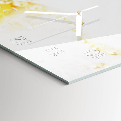 Horizontal wall clock Flowers