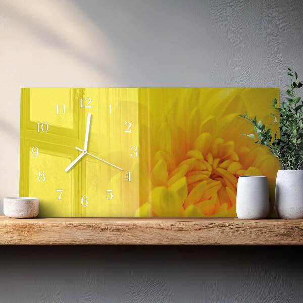 Horizontal wall clock Flower
