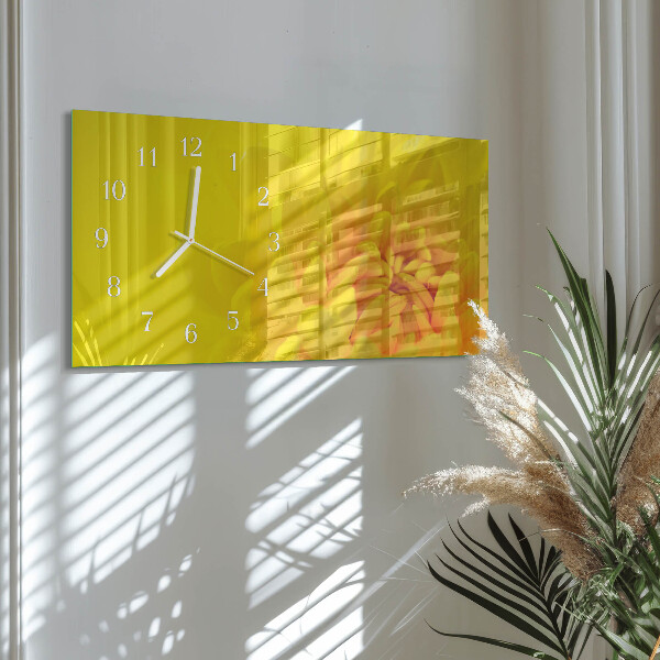 Horizontal wall clock Flower