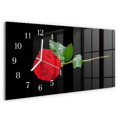Horizontal wall clock Rose