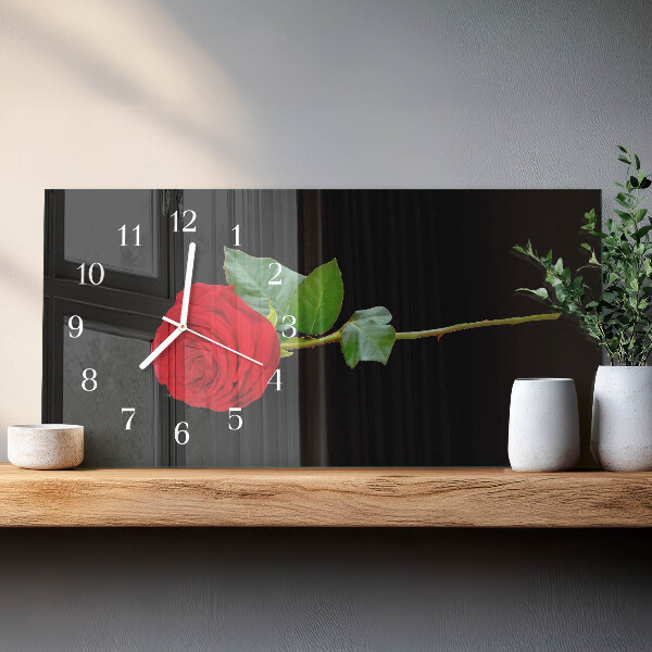 Horizontal wall clock Rose