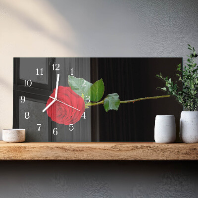 Horizontal wall clock Rose