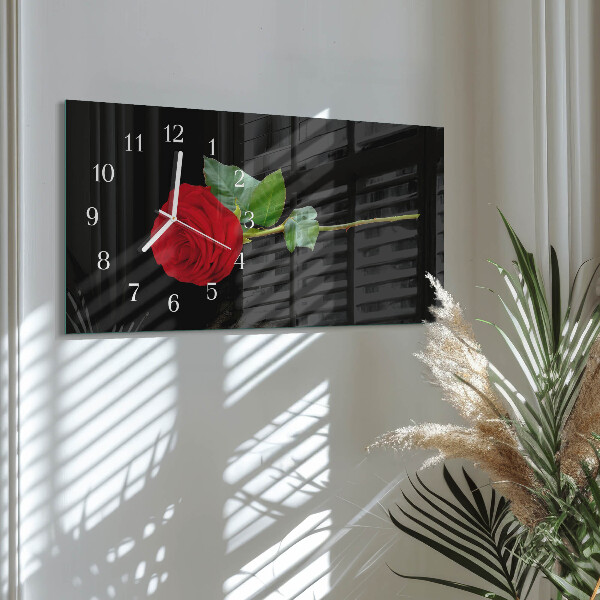 Horizontal wall clock Rose