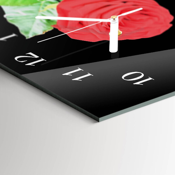 Horizontal wall clock Rose