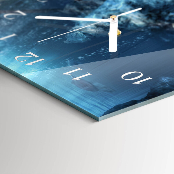 Horizontal wall clock Underwater treasure