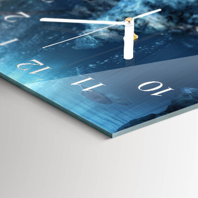 Horizontal wall clock Underwater treasure