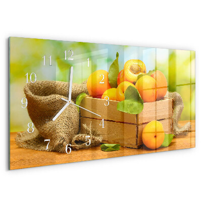 Horizontal wall clock Apricots