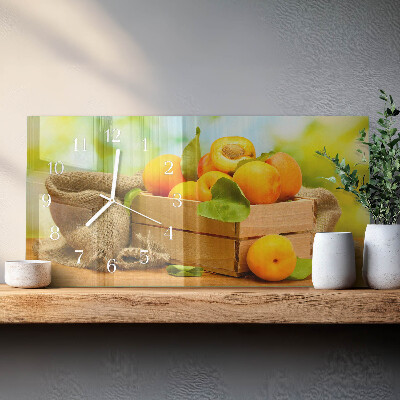 Horizontal wall clock Apricots