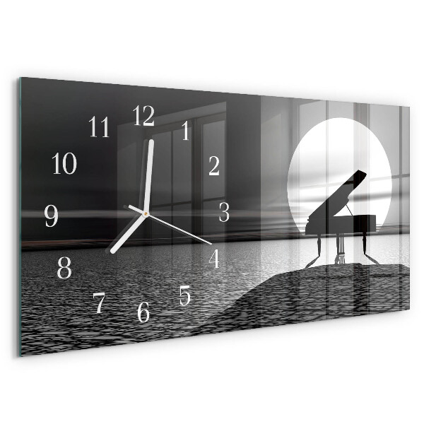 Horizontal wall clock Piano