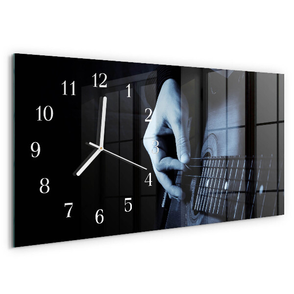 Horizontal wall clock Guitarist