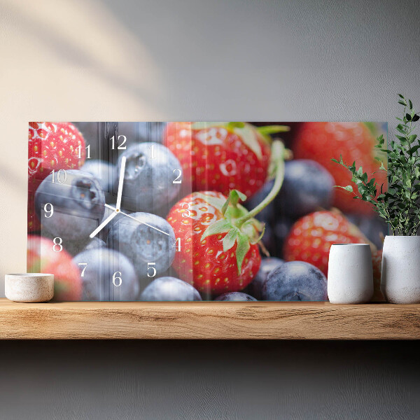 Horizontal wall clock Forest fruits