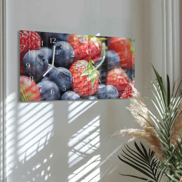 Horizontal wall clock Forest fruits