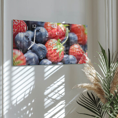 Horizontal wall clock Forest fruits