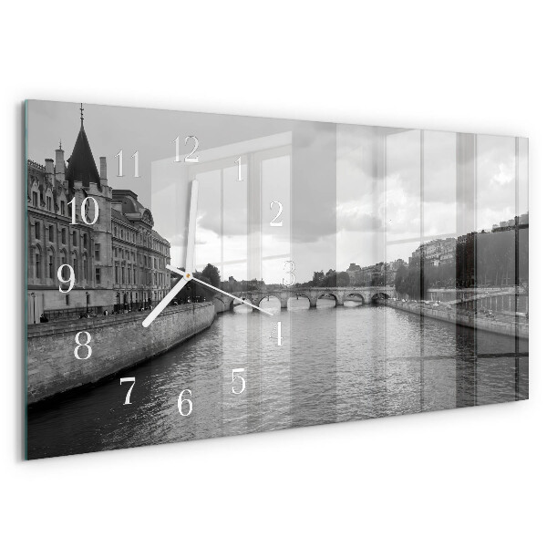 Horizontal wall clock Bridges of Paris