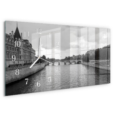 Horizontal wall clock Bridges of Paris