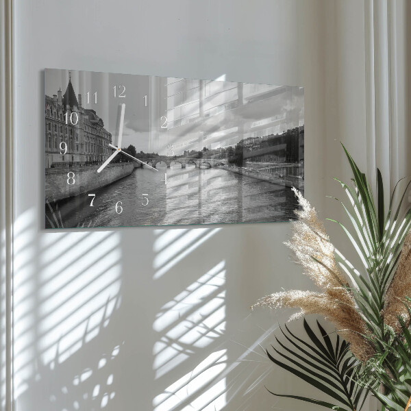 Horizontal wall clock Bridges of Paris
