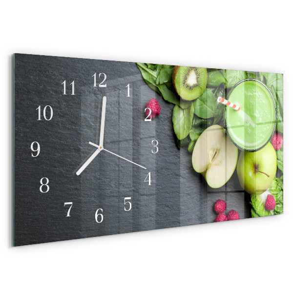 Horizontal wall clock Fruit smoothie