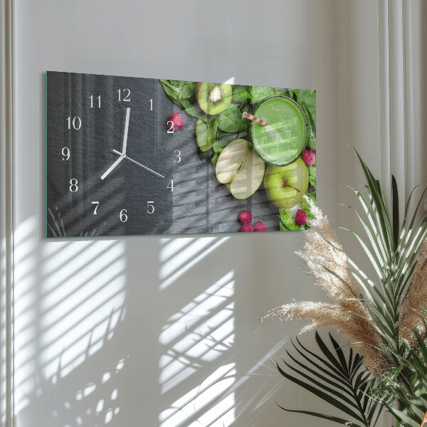 Horizontal wall clock Fruit smoothie
