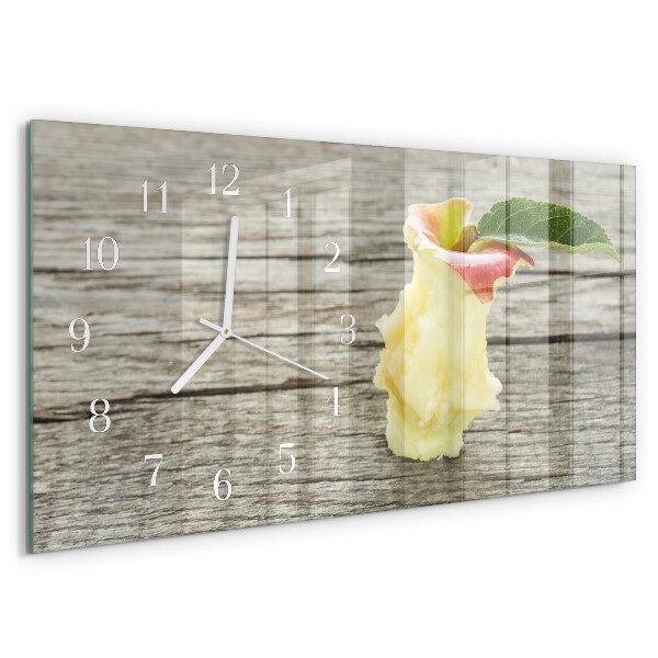Horizontal wall clock Apple core