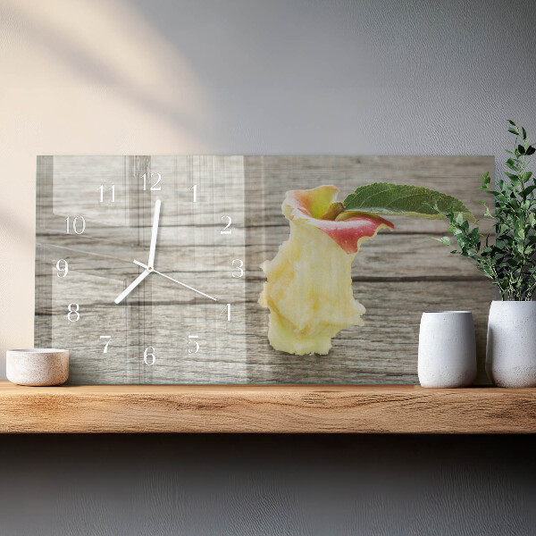 Horizontal wall clock Apple core