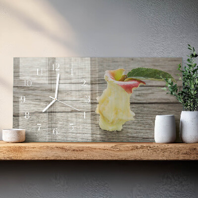 Horizontal wall clock Apple core