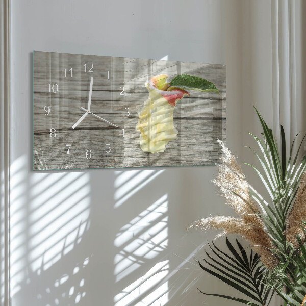 Horizontal wall clock Apple core