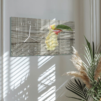 Horizontal wall clock Apple core