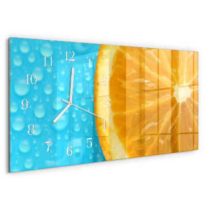Horizontal wall clock Orange