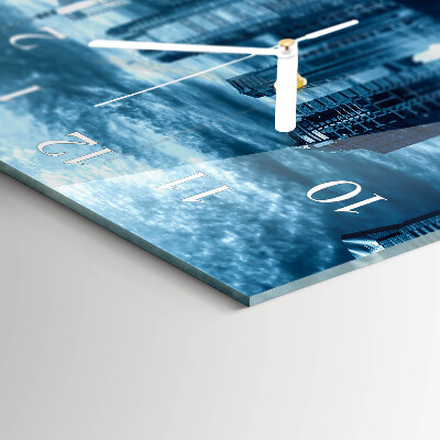 Horizontal wall clock City at night