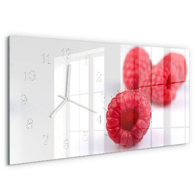 Horizontal wall clock Raspberries
