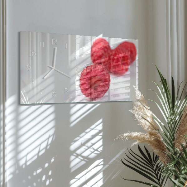 Horizontal wall clock Raspberries