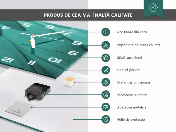 Horizontal wall clock Raspberries