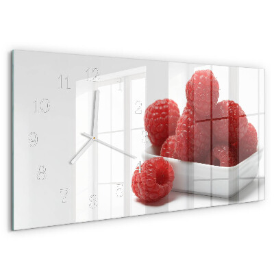 Horizontal wall clock Raspberries