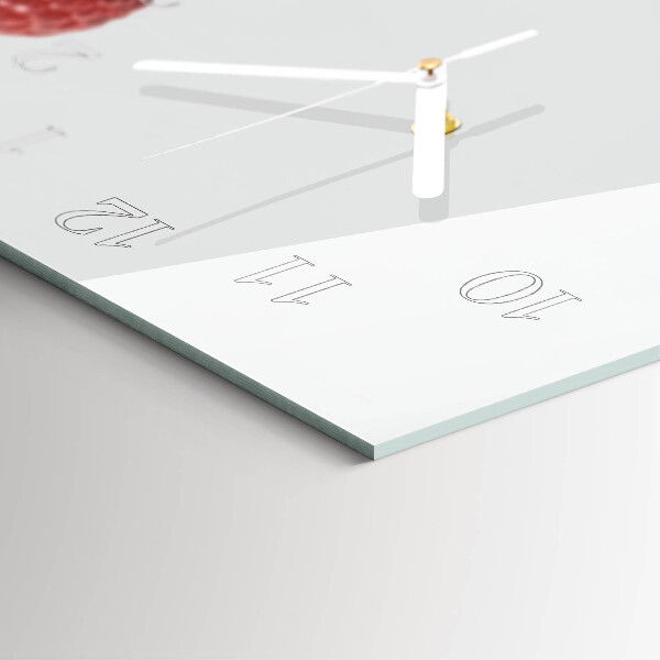 Horizontal wall clock Raspberries
