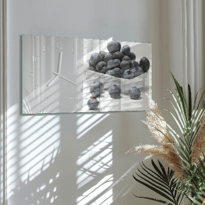 Horizontal wall clock Berries