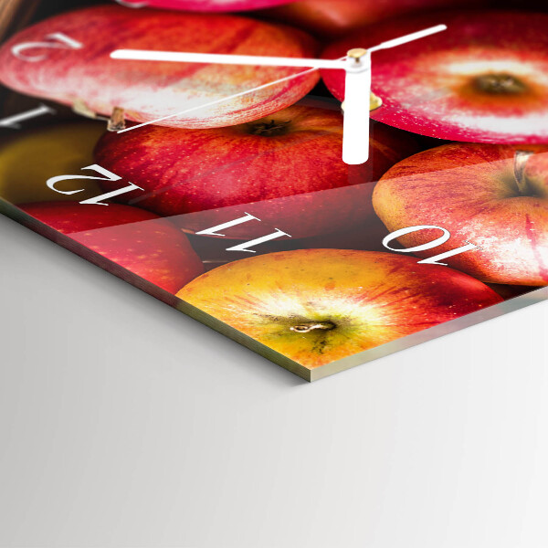 Horizontal wall clock Apples