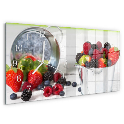 Horizontal wall clock Forest fruits