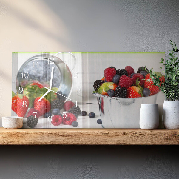 Horizontal wall clock Forest fruits