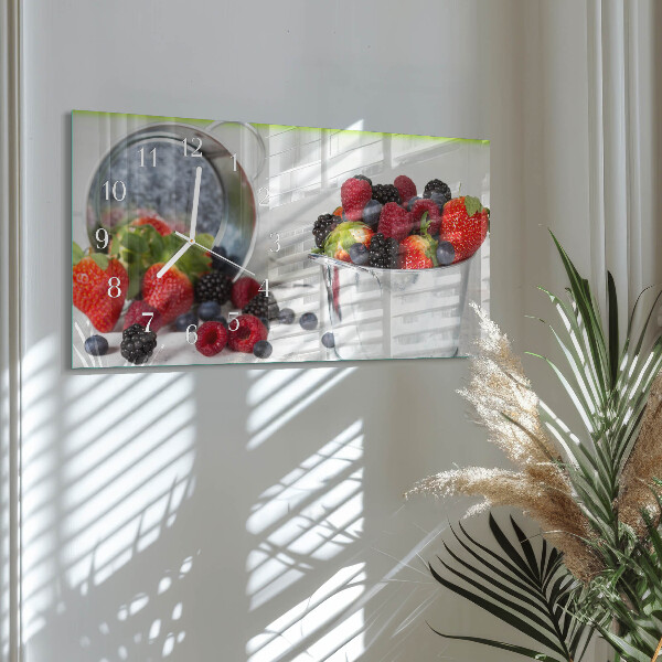 Horizontal wall clock Forest fruits