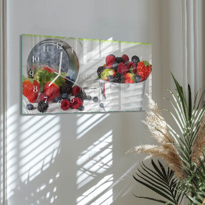 Horizontal wall clock Forest fruits