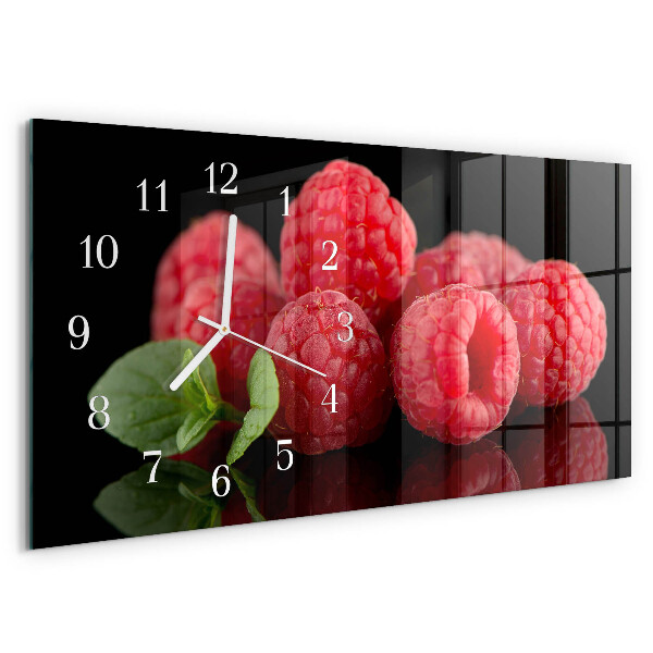 Horizontal wall clock Raspberries