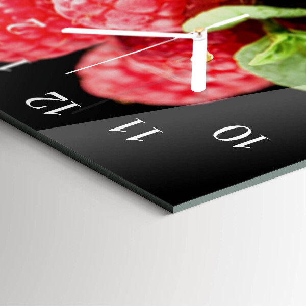 Horizontal wall clock Raspberries