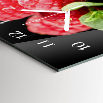Horizontal wall clock Raspberries