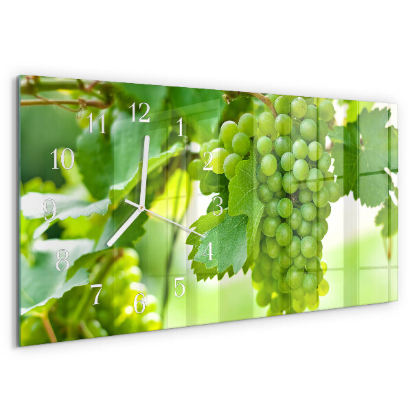 Horizontal wall clock Grapes