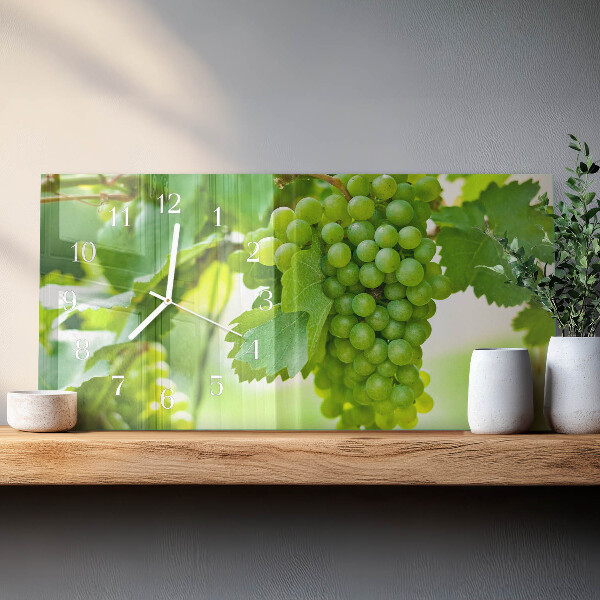 Horizontal wall clock Grapes