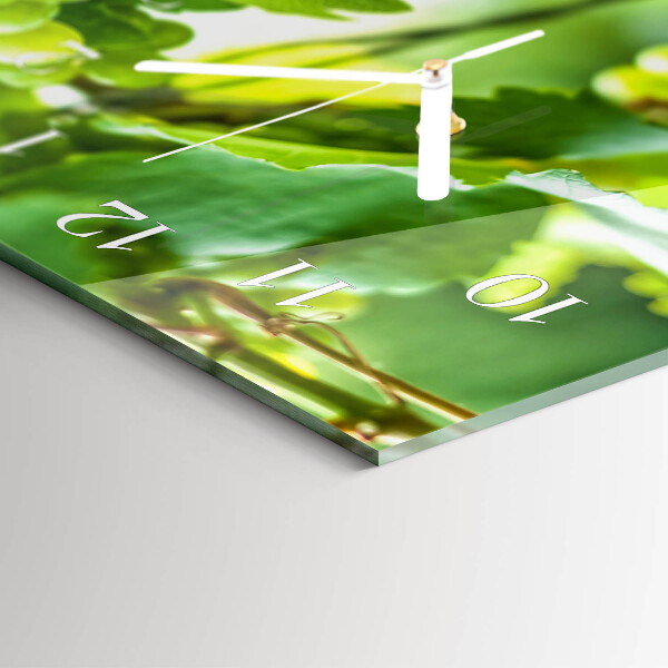 Horizontal wall clock Grapes
